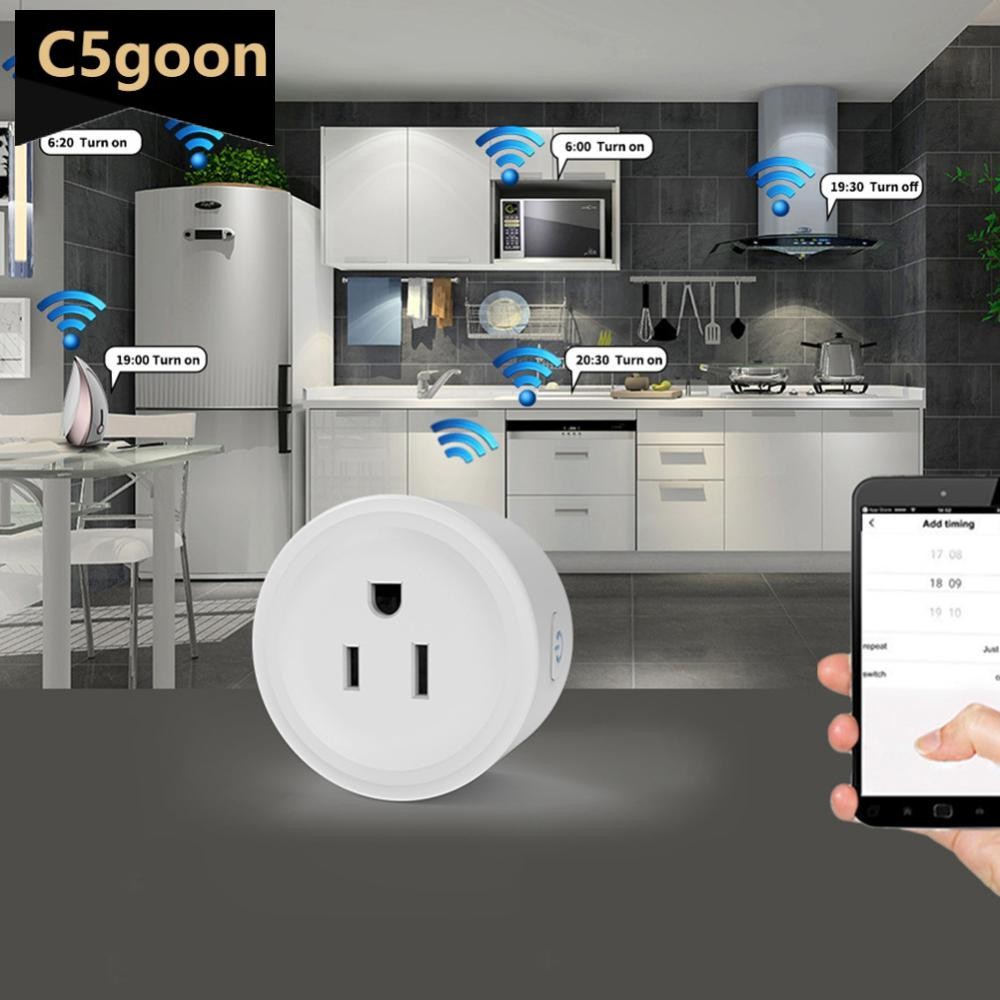 C5GOON Smart Plug 10A WiFi US Outlet Socket 100-240V Timer for Alexa ...