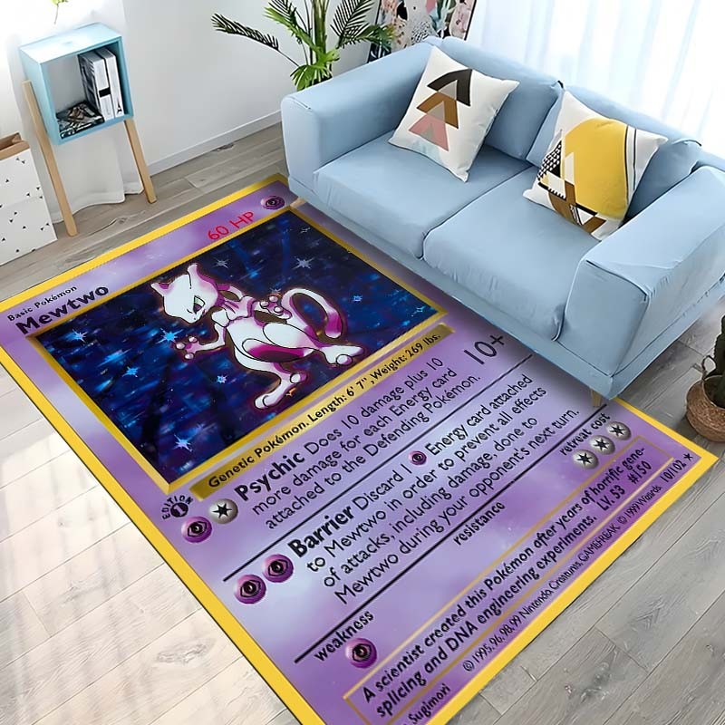 Cartoon Pokémon Card Carpet Suitable for Living Room Home Decoration ...