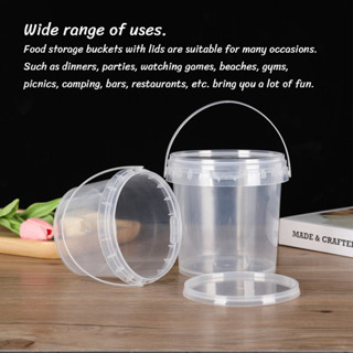 NamYia 300ML/500ML/1000ML Clear Plastic Bucket Container With Lid ...