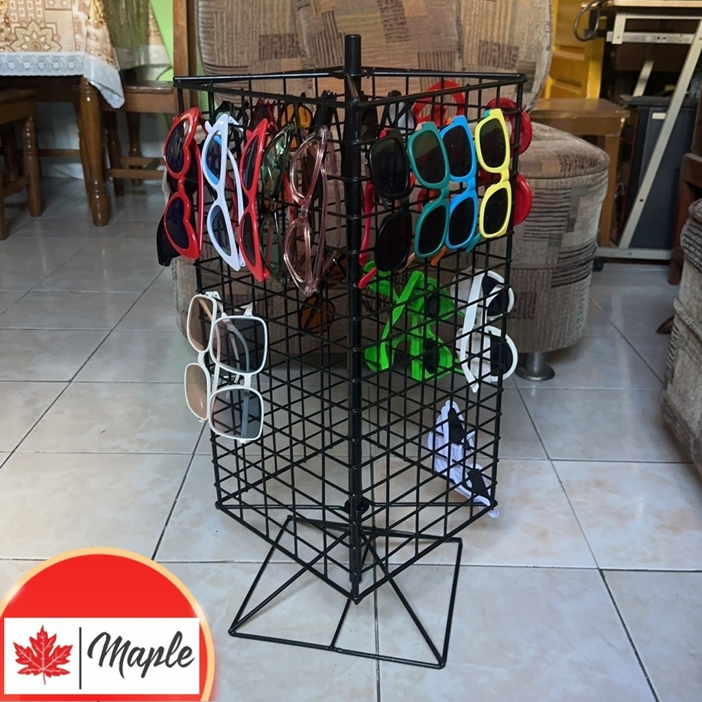 MAPLE SHOP's 360 Revolving Rack Store Display Coated | Shopee Philippines