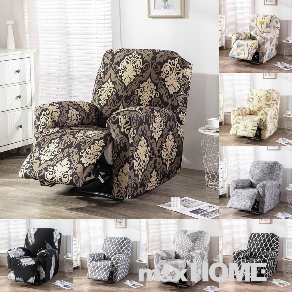 Pieces Floral Printed Recliner Sofa Cover for Living Room Elastic  Reclining Chair Cover Lazy Boy Relax Armchair Protector Slipcovers