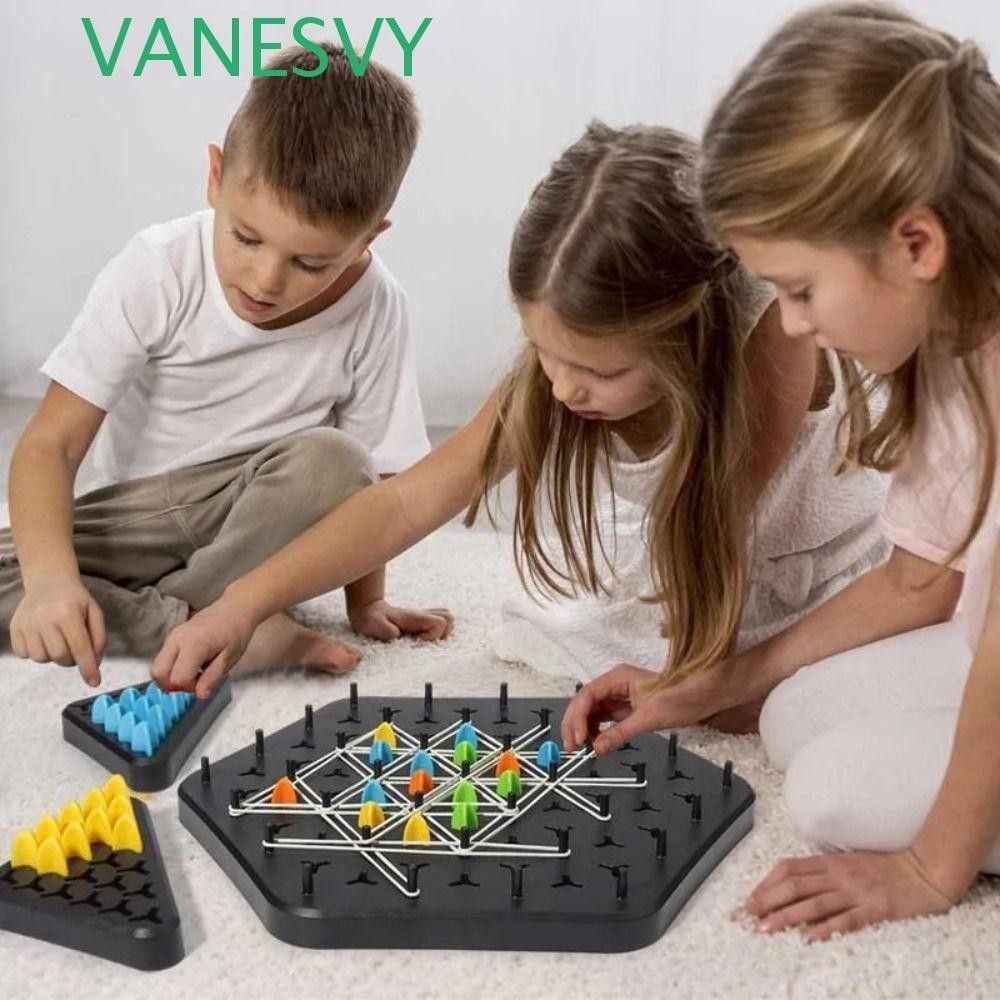 VANESVY Geometry Chain Chess, Rubber Band Triangle Desktop Triangle ...