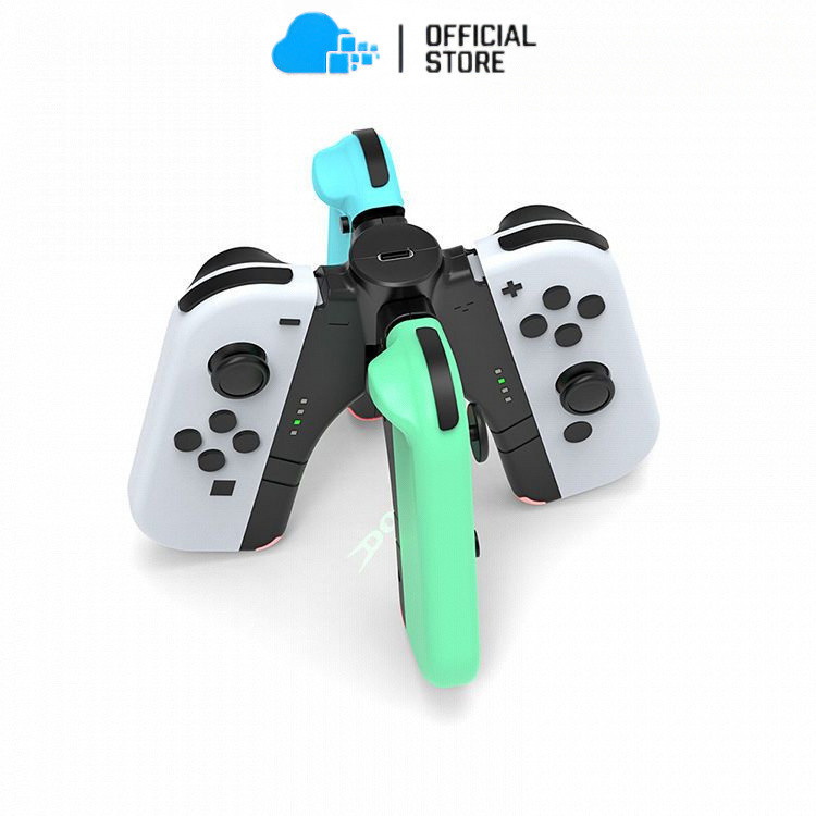 Nintendo Switch OLED V1/V2 JoyCon Charging Grip V-shaped Handle Holder ...