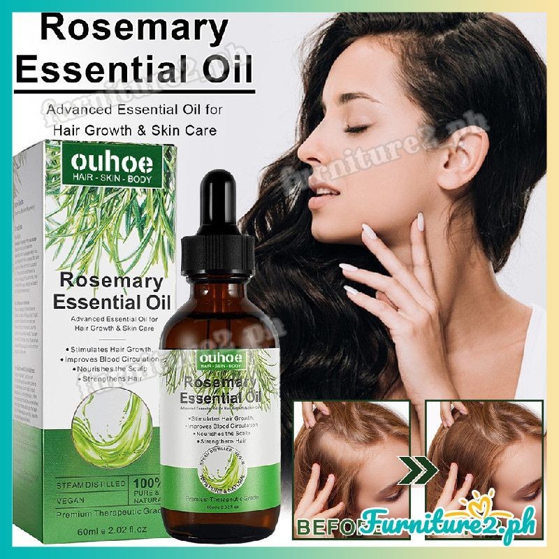 OUHOE Rosemary Essential Oil Hair Growth Liquid Anti Hair Loss Repair ...