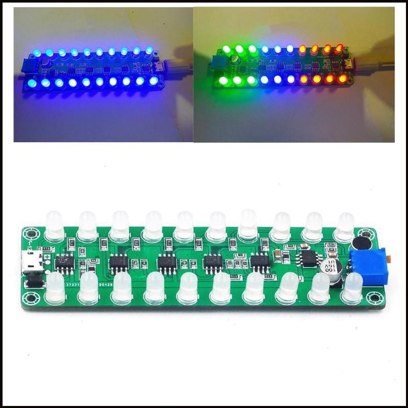 RUN Sound Level Indicator Music Spectrum Meter Display Visualizer Voice ...