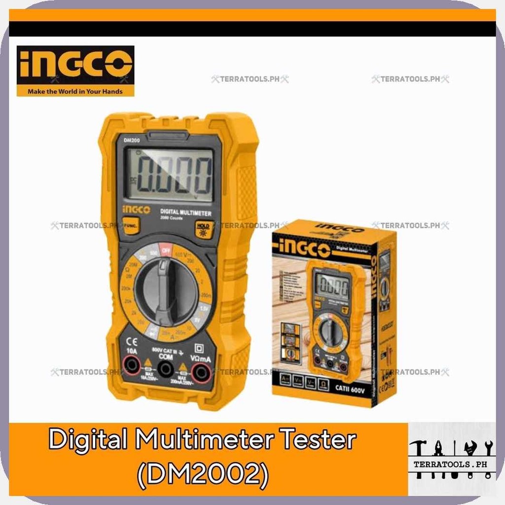 INGCO'ir^Digital,j/Multimeter)LO}Tester>Fd}CAT.III>qK}600V>dD}IPT>Zf ...