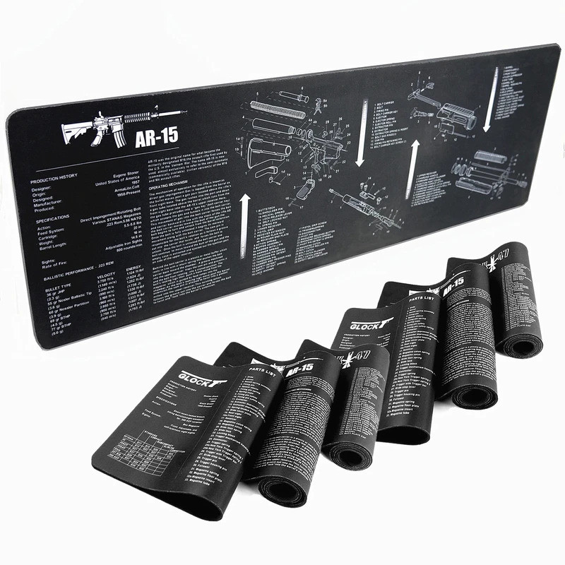 Gun Cleaning Mat Mouse Pad with Parts Diagram and Instructions Armorers ...