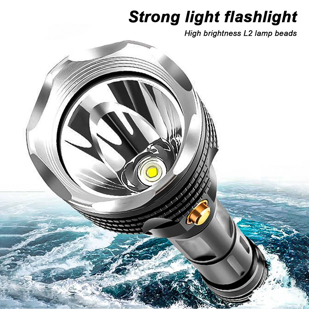 LED Scuba Diving Flashlight Waterproof Dive Torch 100m Underwater ...