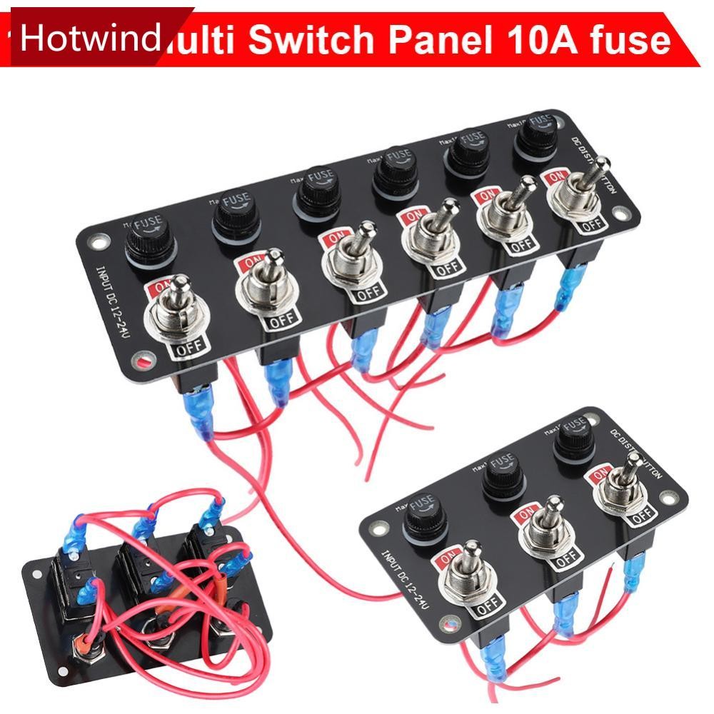 HOTWIND 3 Gang/6 Gang Toggle Switch Panel On/Off Rocker Toggle Switch ...