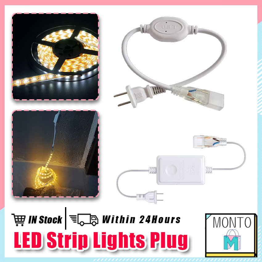 LED Strip Plug 220V Controller Water-Resistant Strip Light Power Supply ...