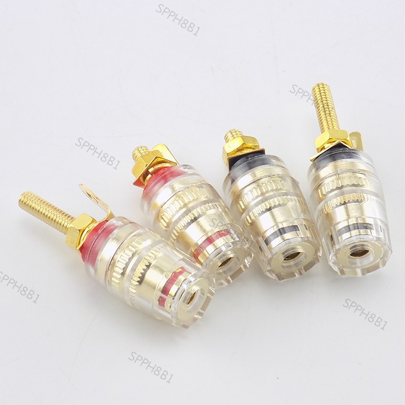 1pair Banana Connector 4mm Thread Medium Amplifier Speaker Spade ...