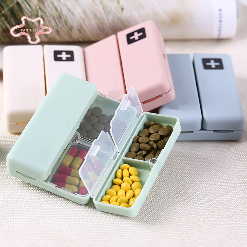 PANTHERPINK Travel 7 Days Weekly Pill Box Foldable Medicine Holder ...