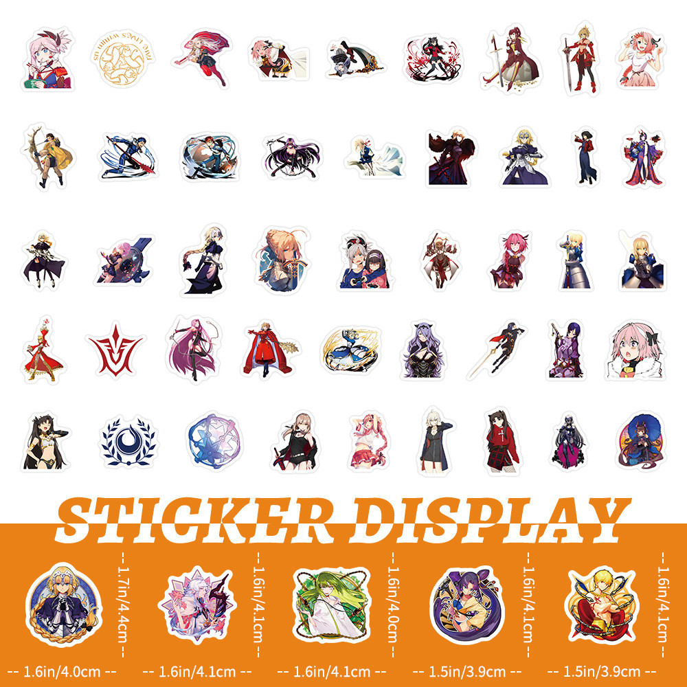100 pcs Fate/Grand Order Anime Game Waterproof Scrapbook Stickers ...