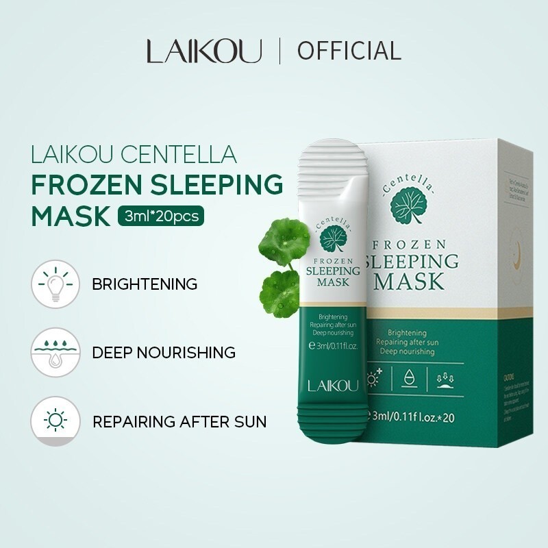 Laikou Centella Asiatica Face Sleeping Mask No-Clean Brighten Skin Tone ...