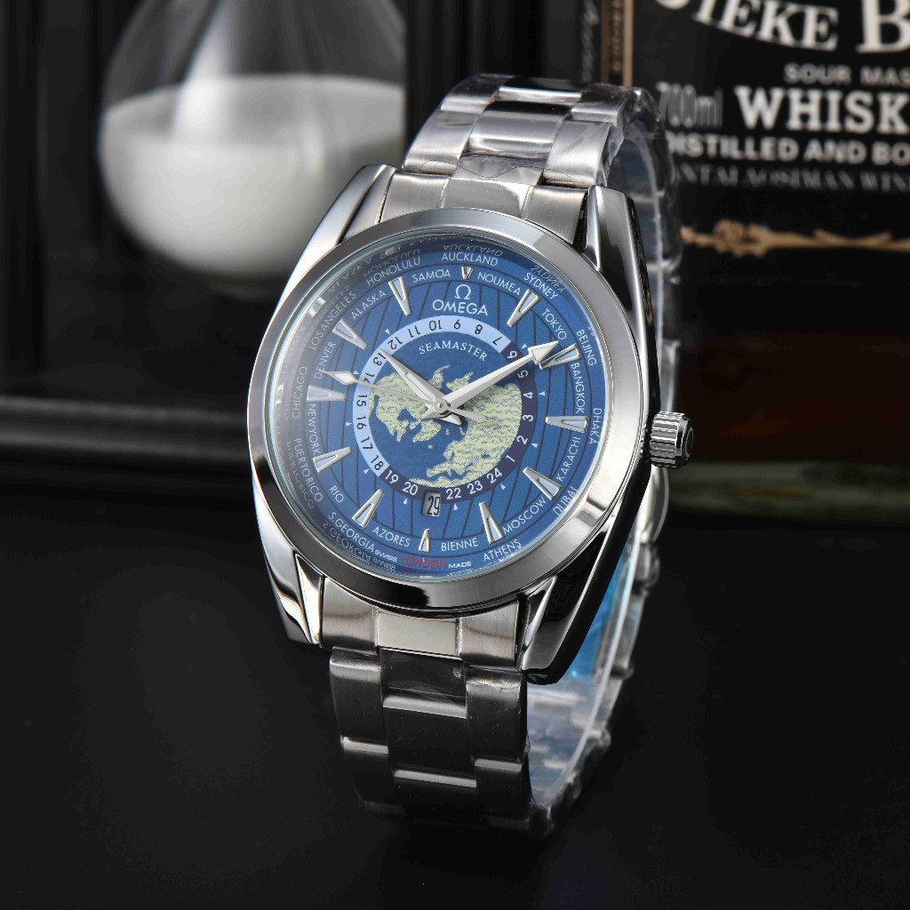 Omega Hippocampus Series Mechanical Movement Wristwatch GMT World Time ...