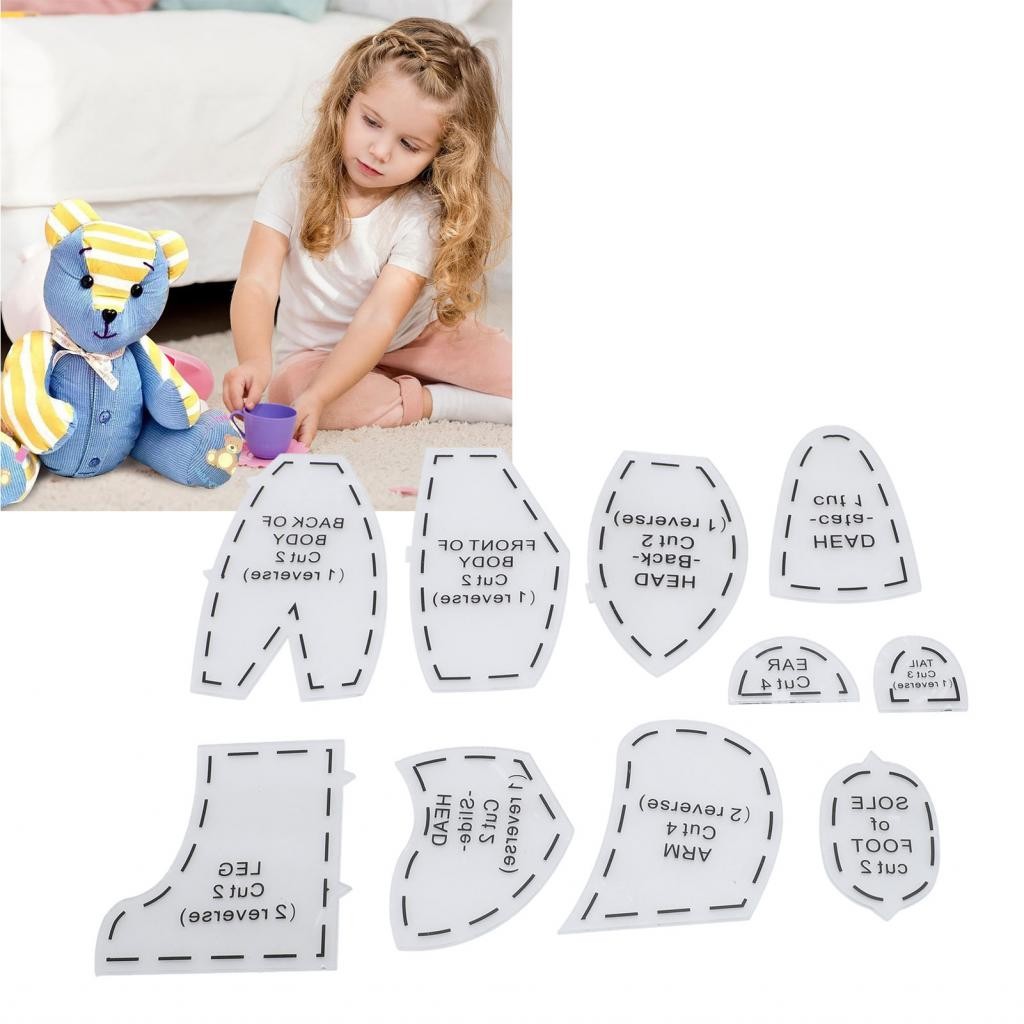 Ypingliang Memory Bear Template Ruler Set Easy Patterns for Sewing and ...