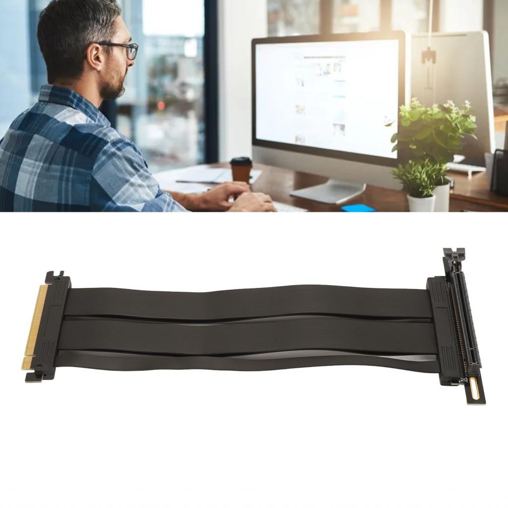 Nearbeauty Generic Pcie 4.0 Riser Cable Extension High Speed Double ...