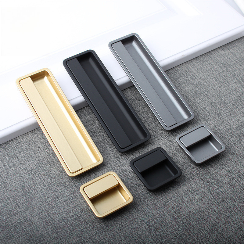 Simple Concealed Drawer Handle Modern Inset Sliding Door Handle Slotted ...