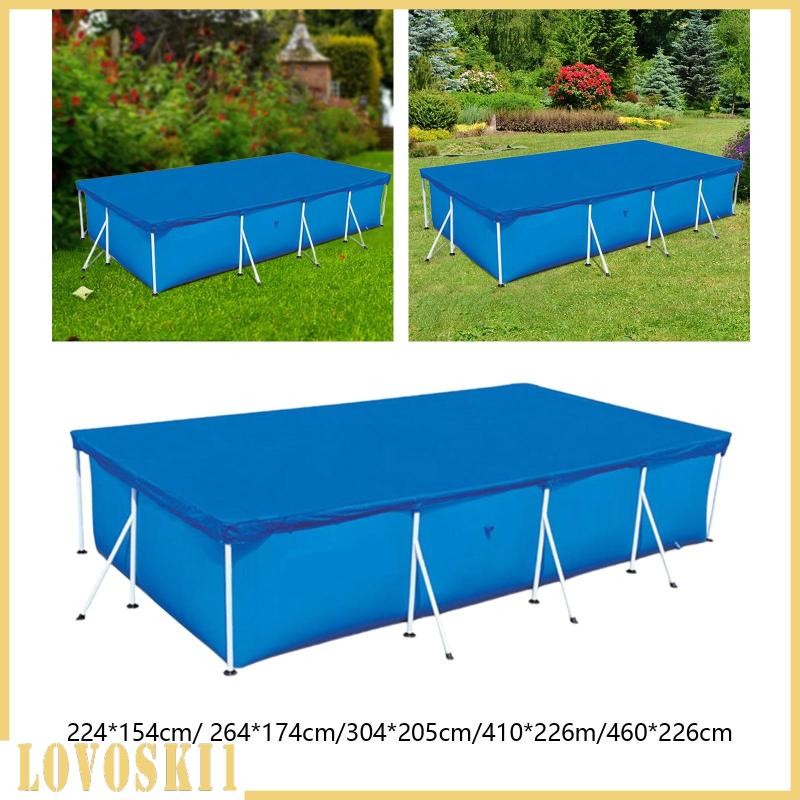 [Lovoski1] Rectangular Pool Cover PE Rectangle Frame Swimming Pool ...