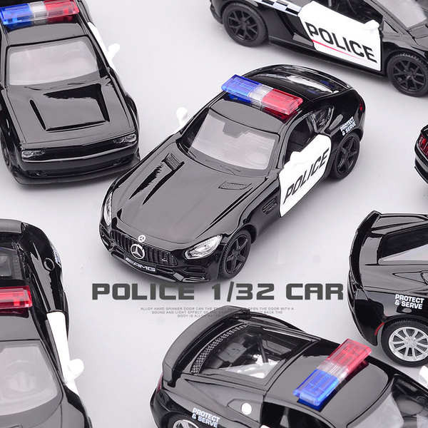 Realistic police car model Rambo Ford Mustang audi benz Raptor F150 ...