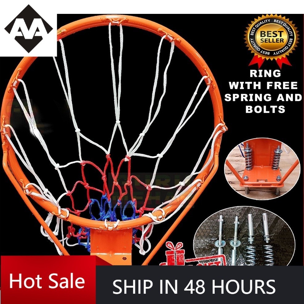 Basketball Ring Basketball Hoops 14/18 INCHES with Spring A | Shopee ...