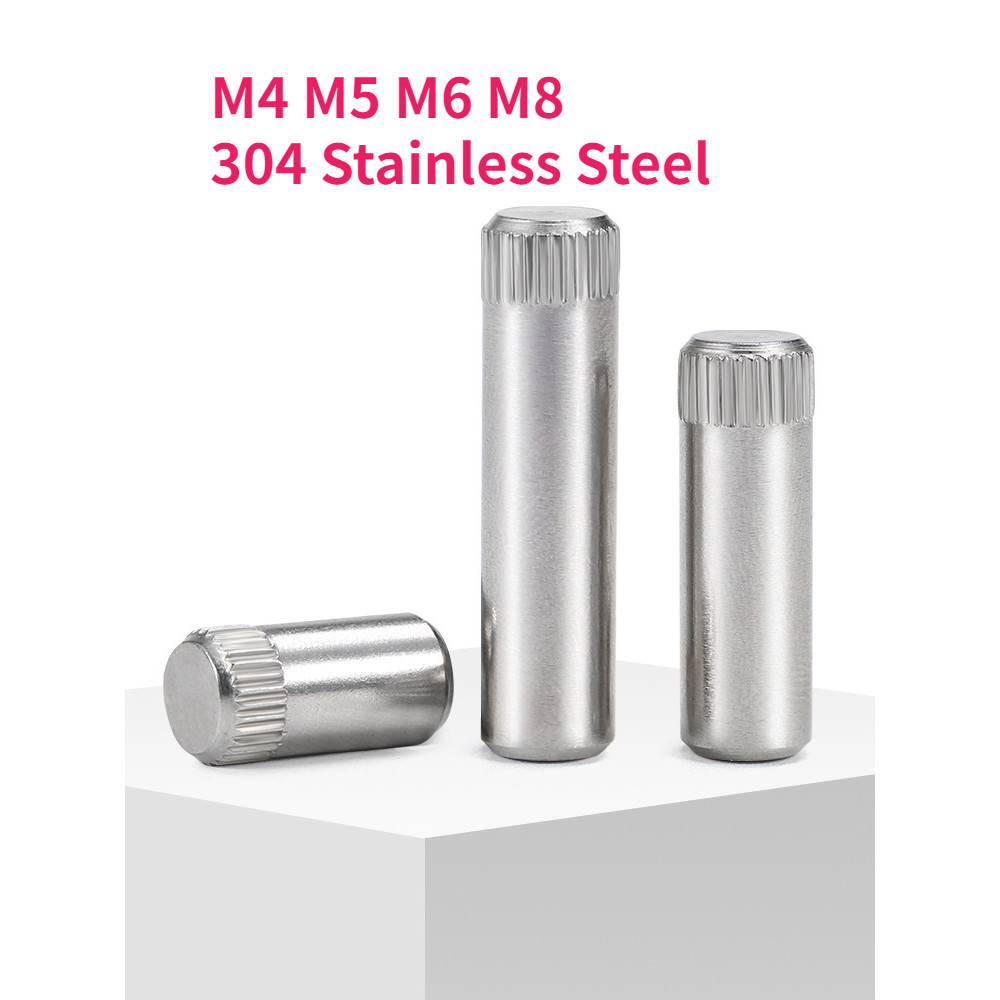 M4 M5 M6 M8 304 Stainless Steel Knurled Cylinder Pin Shaft Pin Parallel