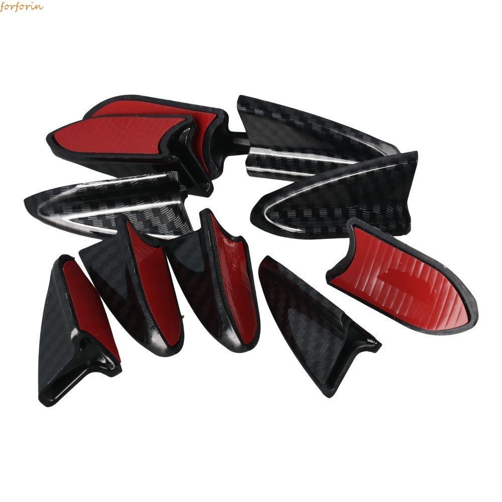 FORFORIN 10pcs Car Roof Spoiler, With SelfAdhesive Tapes ABS Car Body