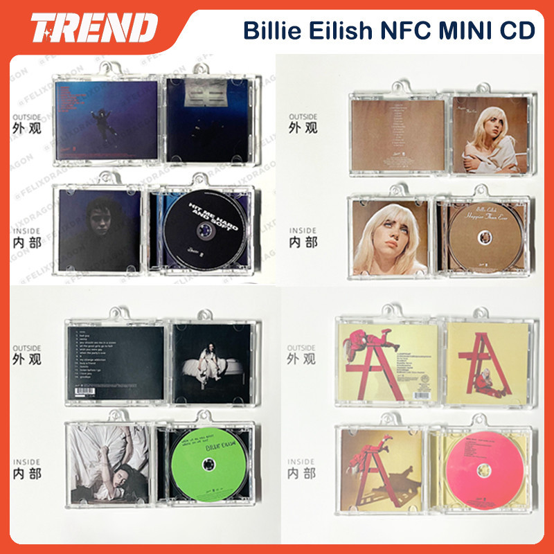 Billie Eilish MINI CD Keychain Hit Me Hard and Soft Album NFC Pendant ...