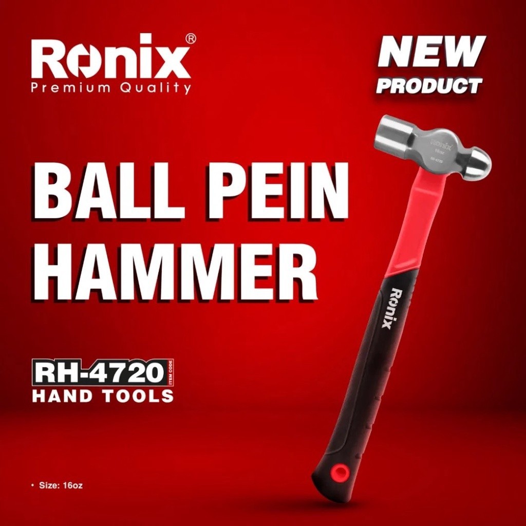 Ronix Model Rh-4720 16oz Ball Pein Hammer Portable Hand Tools