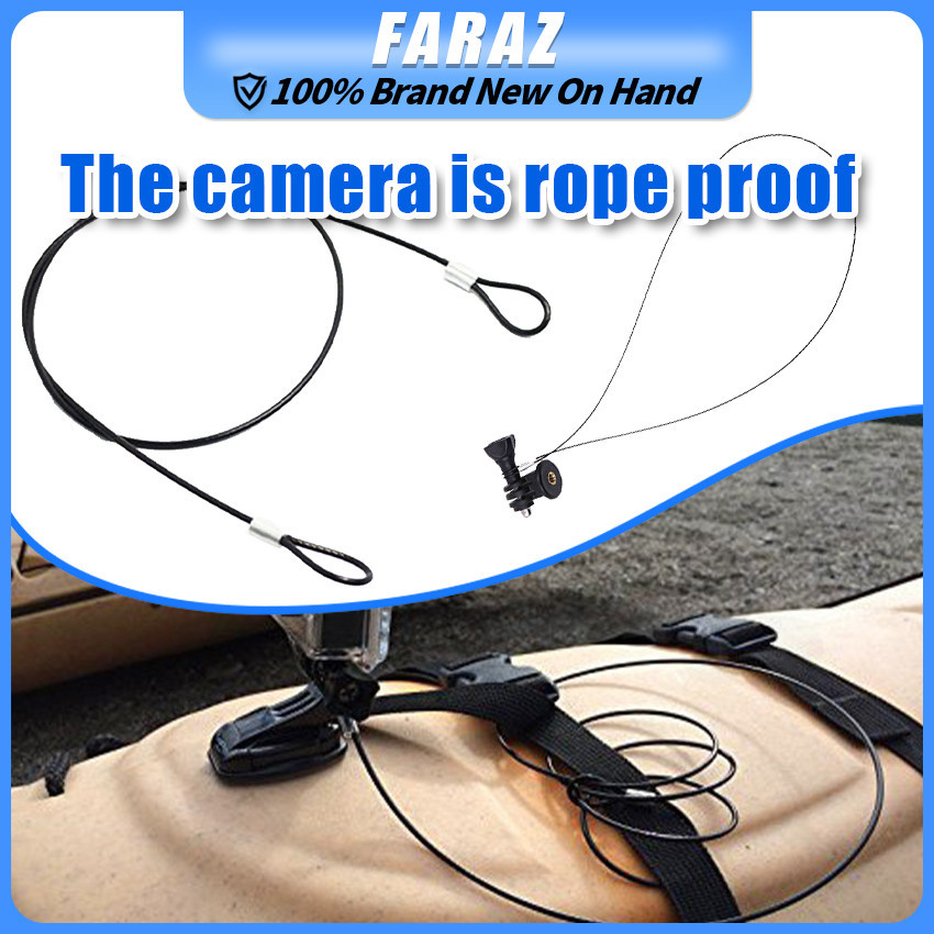 30cm 60cm Safety Strap Stainless Steel Lanyard GoPro Anti-lost rope ...