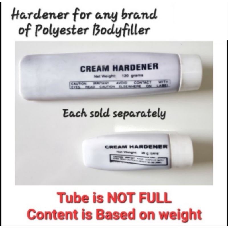 CREAM HARDENER ONLY FOR POLITUFF OR GLASURIT BODY FILLER EXTRA HARDENER ...