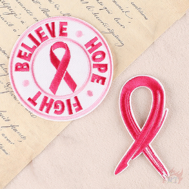 Pink Ribbon - Fight for Hope Iron-On Patch ♚ 1Pc/2Pcs DIY Sew on Iron ...