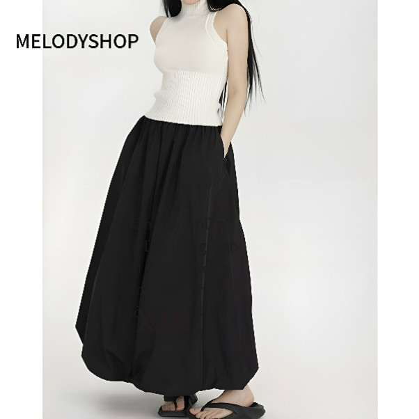 QUALITY & FASHION 】Versatile Pumpkin Skirt Hepburn Balloon Skirt Plus ...