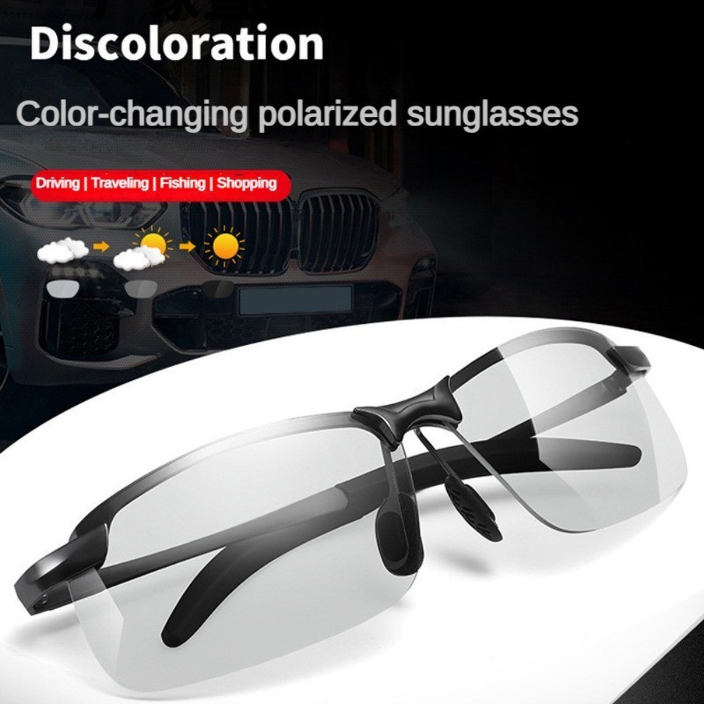 Men Sunglasses Male Photochromic Polarized Driving Outdoor Sun