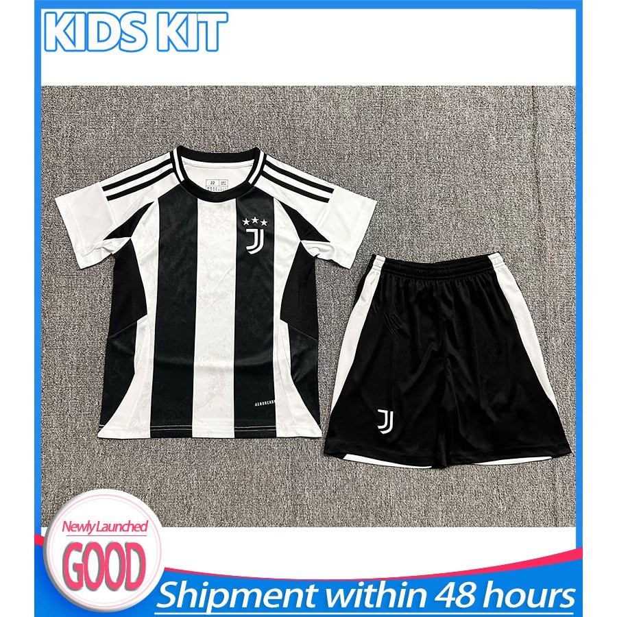 Kids Kit 2024 2025 Juventus Home Jerseys Children Suit Shirts Juve