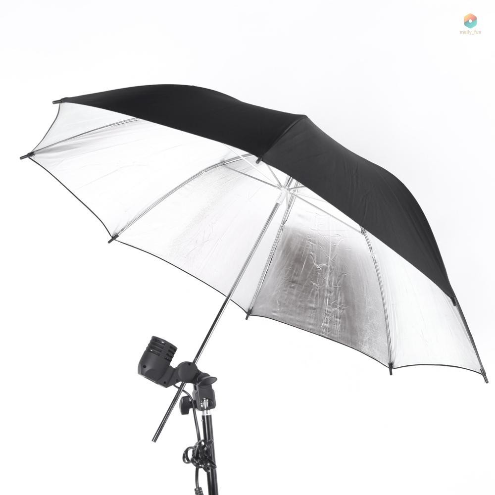 Parapluie Photo Studio ERYUE 83cm - Réflecteur Noir/argent Pour Flash Et Lumière Continue
