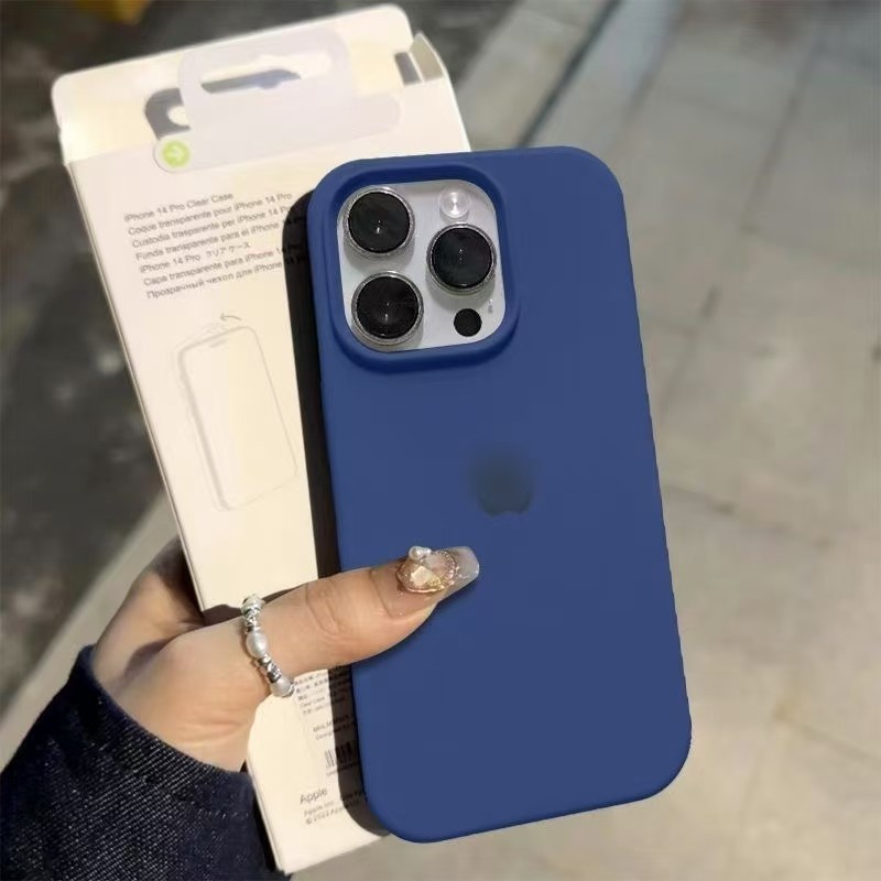 Matte Liquid Silicone Soft Case for iPhone 16 12 13 14 15 11 Pro Max 7 ...