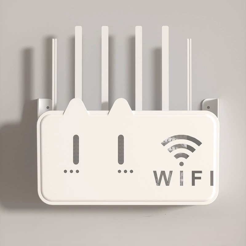 ABS Wall Mounted WiFi Router Organizer Space Saving Storage Box for ...