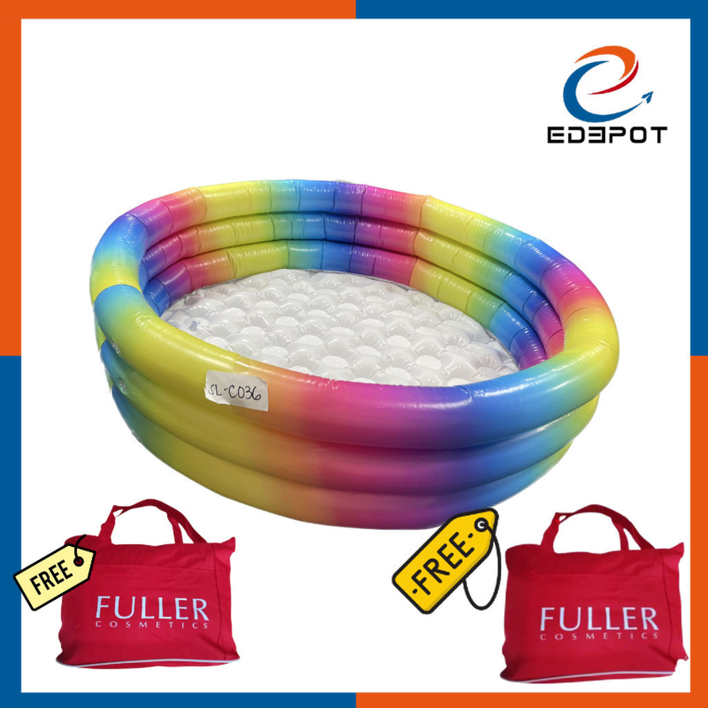 Edepot Inflatable Swimming Pool Kids Floater 3 layer 90cm | Shopee ...