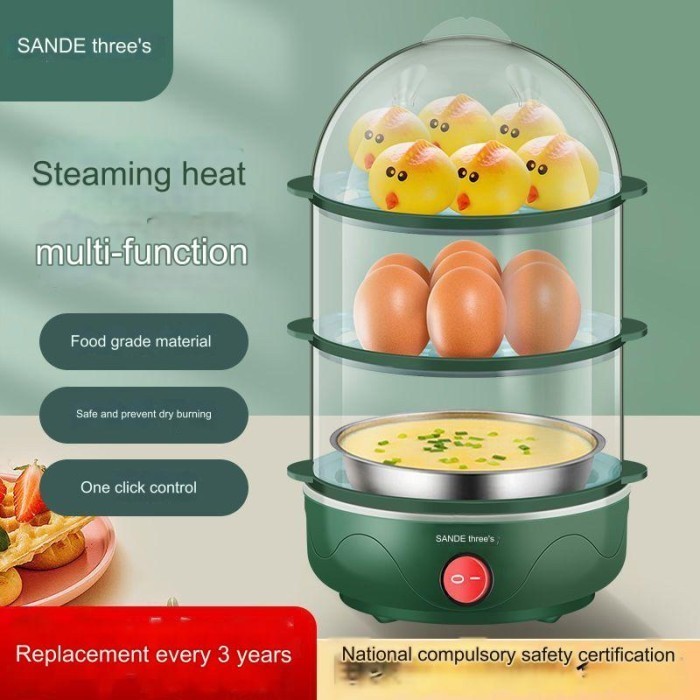 Vinex Electric Food Steamer 3tier Multifunction Electric Steamer