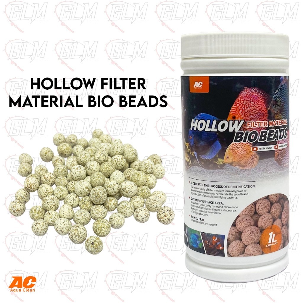 NEW! AquaClean Bio Filter Medium Hollow Bio Bead 1L | Shopee Philippines