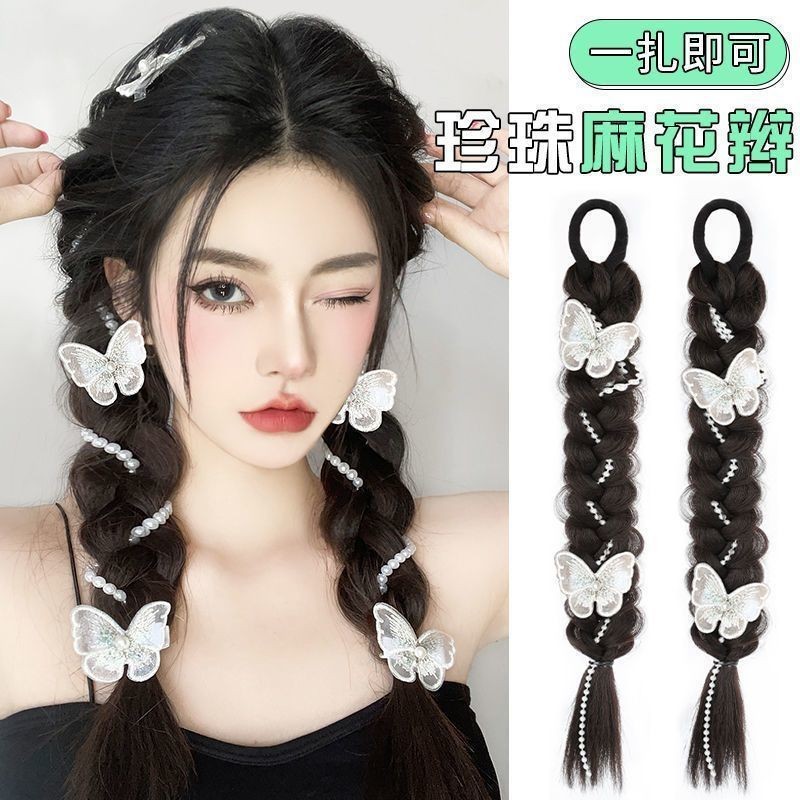  High Ponytail Braids Yang Chaoyue Same Style Butterfly Twist Long ...
