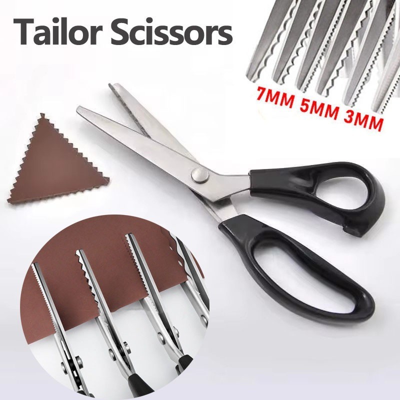 Tailor Scissors Zigzag Fabric Scissor Triangle Tooth Sewing Scissor Zig ...