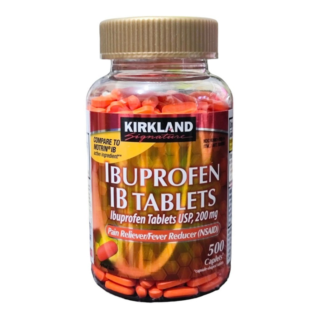 Kirkland Signature Ibuprofen IB Tablets USP 200mg Pain Reliever/Fever