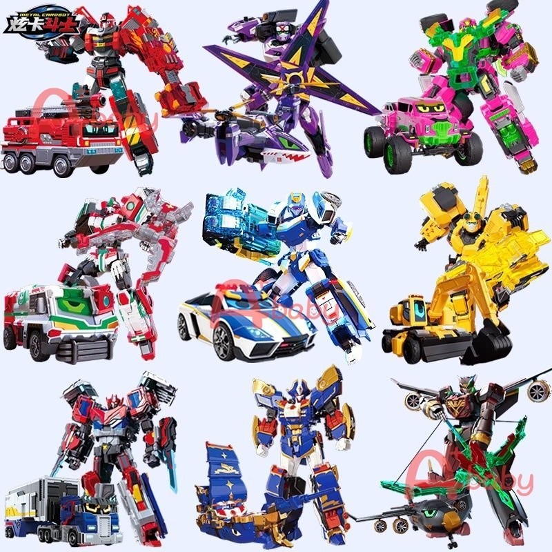 METAL CARDBOT Transforming Robot Action Figure(Blue Cop/Shadow X/WILD ...