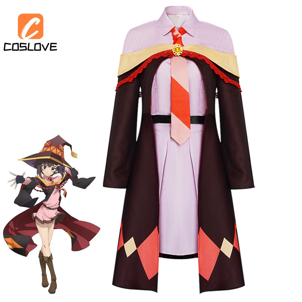 Anime Konosuba Megumin Cosplay Clothing Full Set Costume Suit for Woman ...