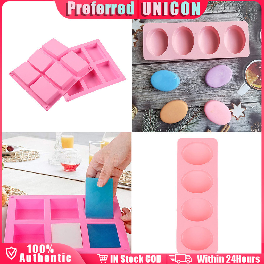 Silicone Soap Mold 4/6Piece Handmade Cake Jelly Chocolate Baking Tool