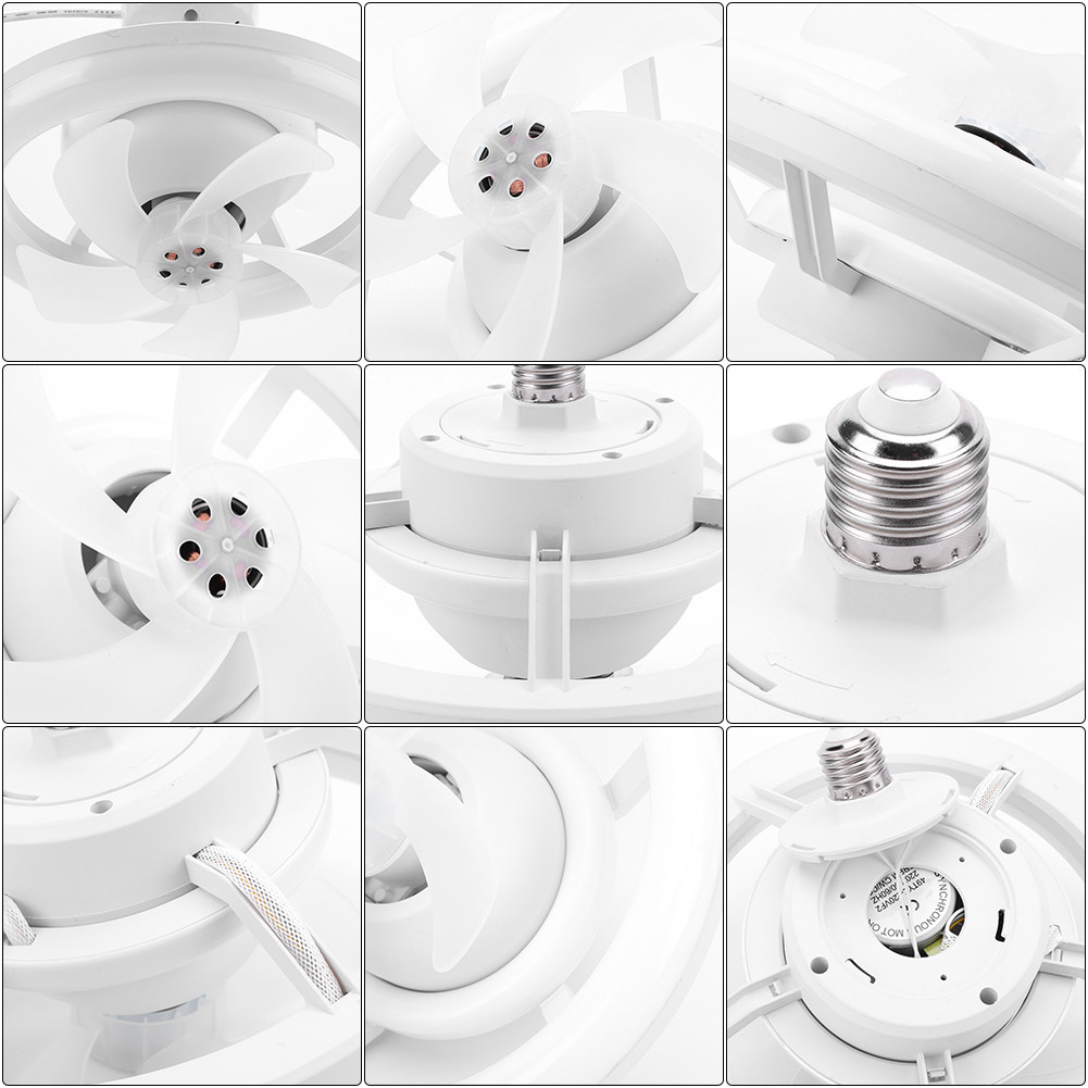 Modern Ceiling Fans with Light RGB/3 Colors Dimmable Low Profile