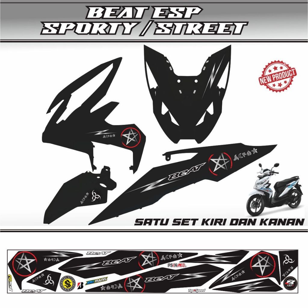 MOTORCYCLE STICKERS VARIATIONS ON BEAT SPORTI MOTORCYCLE STICKERS ...