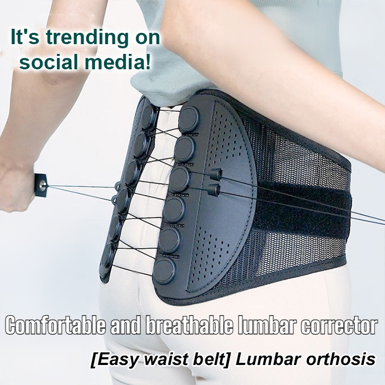 Breathable Lumbar Support Waist Belt for Back Pain Relief – Adjustable ...